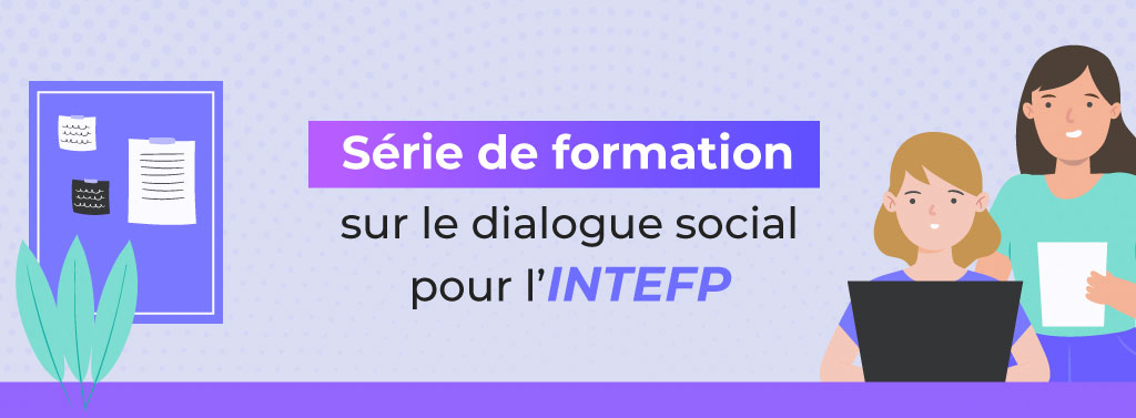 Texte de la bannière avec une femme qui lit une feuille et une femme qui regarde l'écran d'un ordinateur.