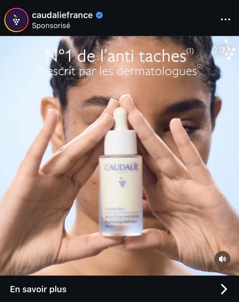 publicite caudalie instagram